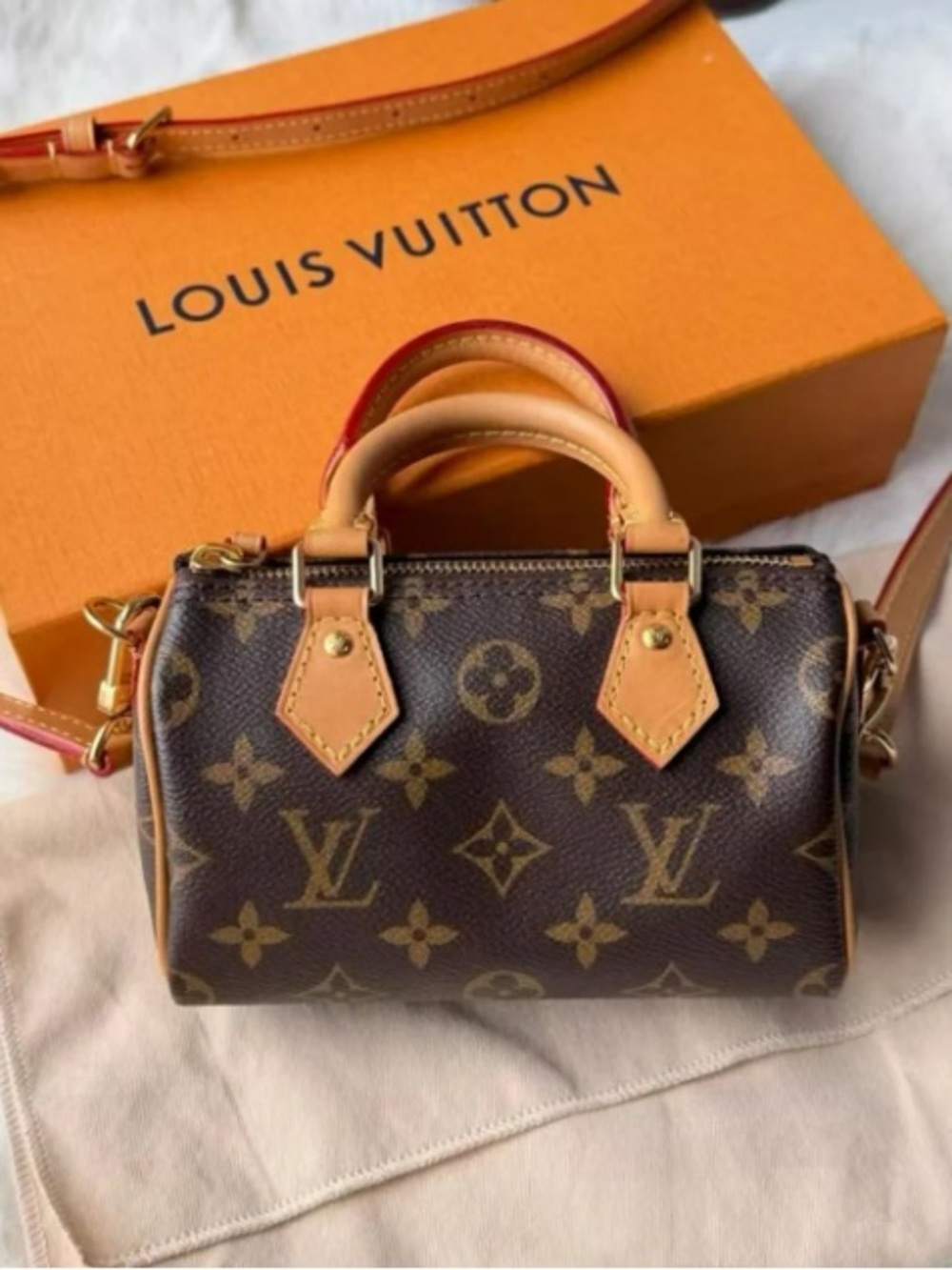Louis Vuitton Vintage Monogram Nano Speedy Mini Crossbody Bag